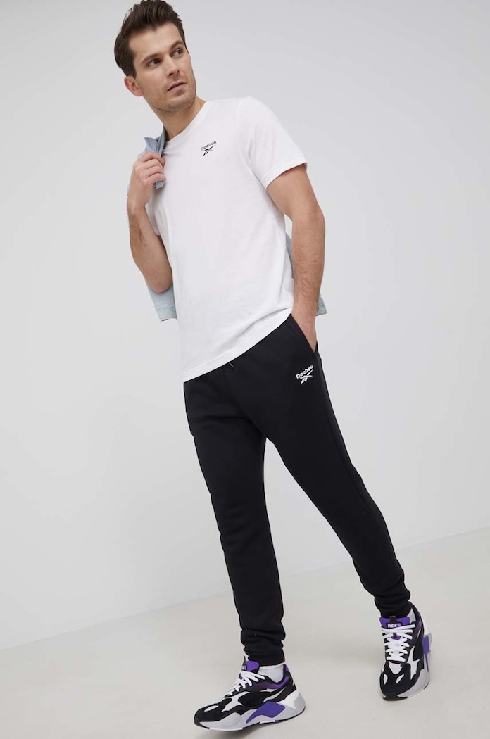 Reebok tricou din bumbac HG4443 print alb HG4443