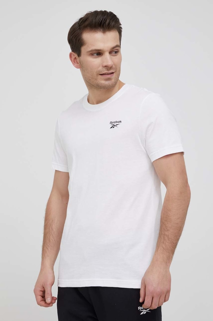 Reebok tricou din bumbac HG4443 HG4443 alb AW23