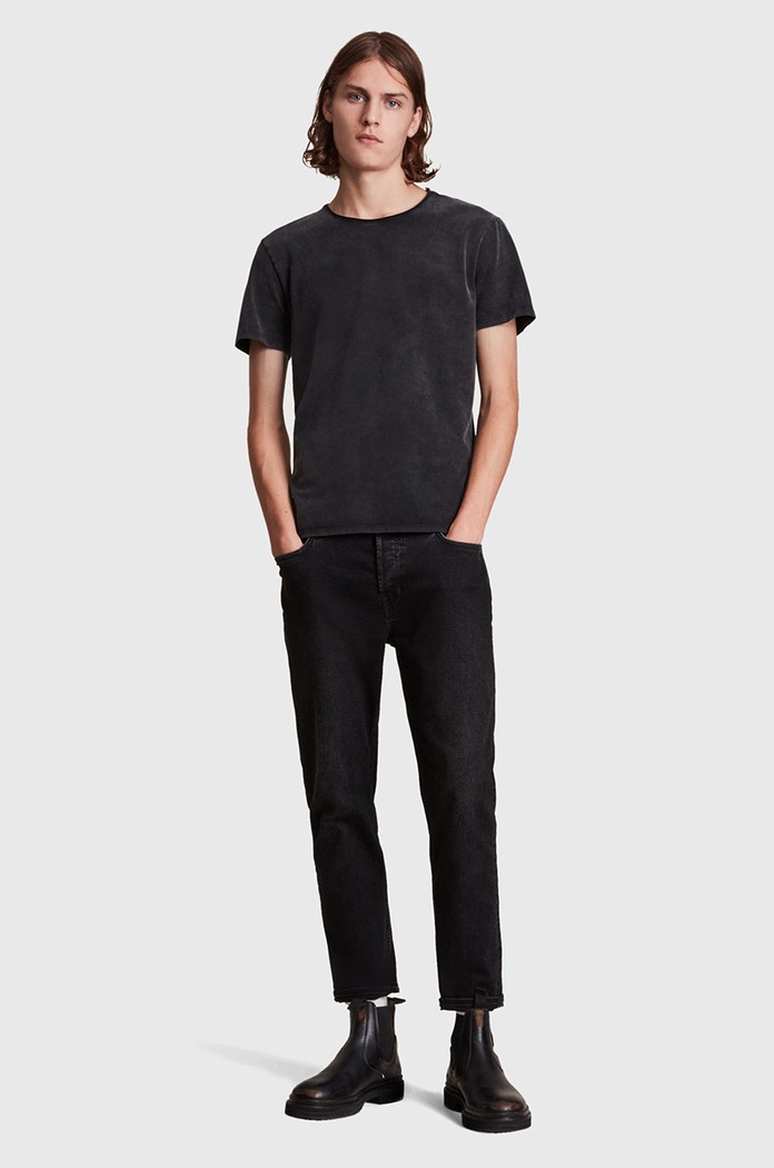 AllSaints Longsleeve BODEGA SS CREW MD015T szary SS25