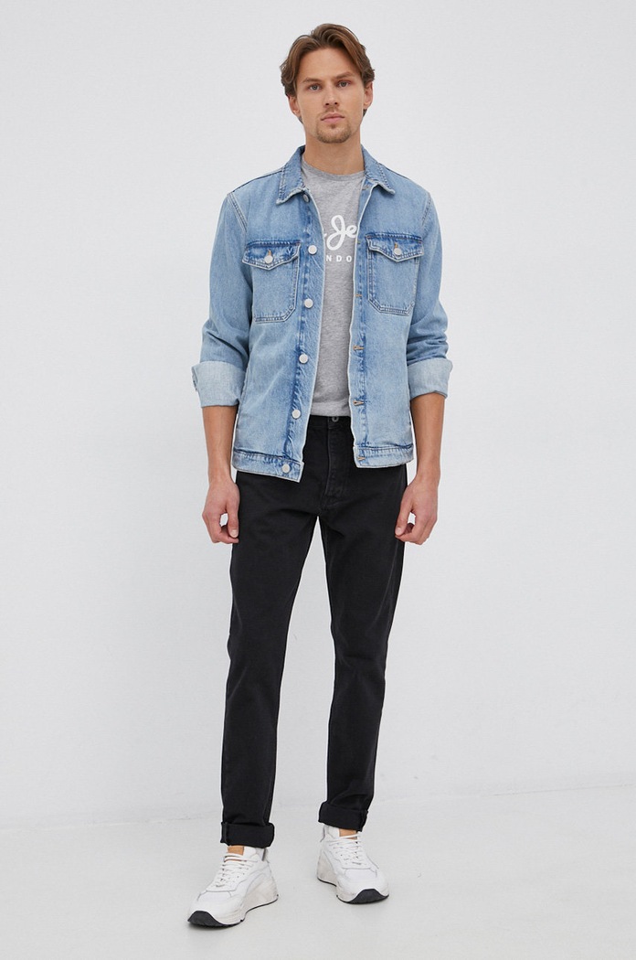 Majica kratkih rukava Pepe Jeans Original Stretch PM508210.933 siva SS22