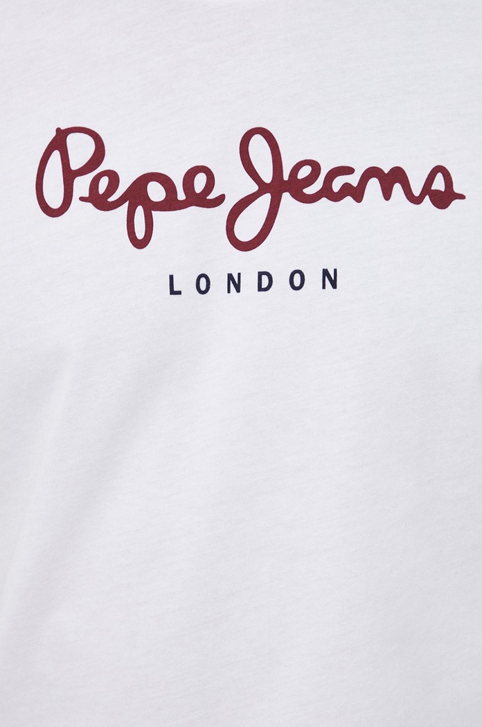 Βαμβακερό μπλουζάκι Pepe Jeans EGGO N EGGO N PM508208.800 λευκό