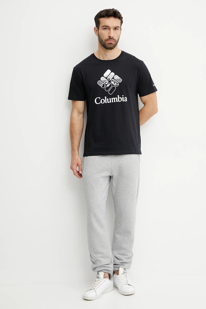 Памучна тениска Columbia 1888813. черен SS25