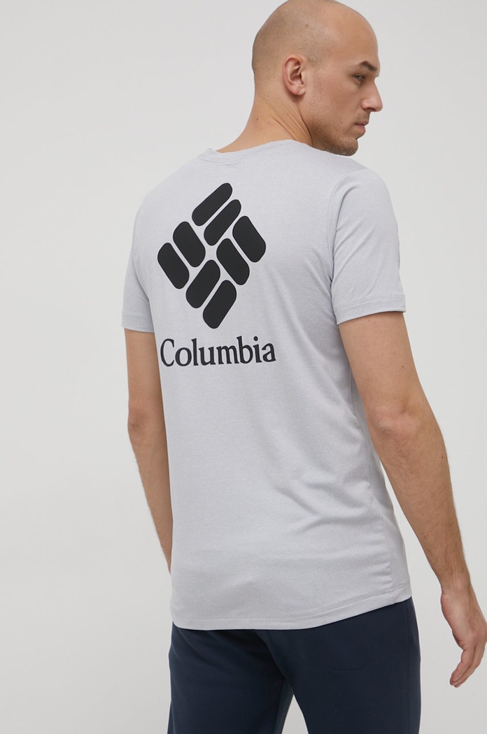 T-shirt sportowy Tech Trail Graphic Columbia 1930802 szary