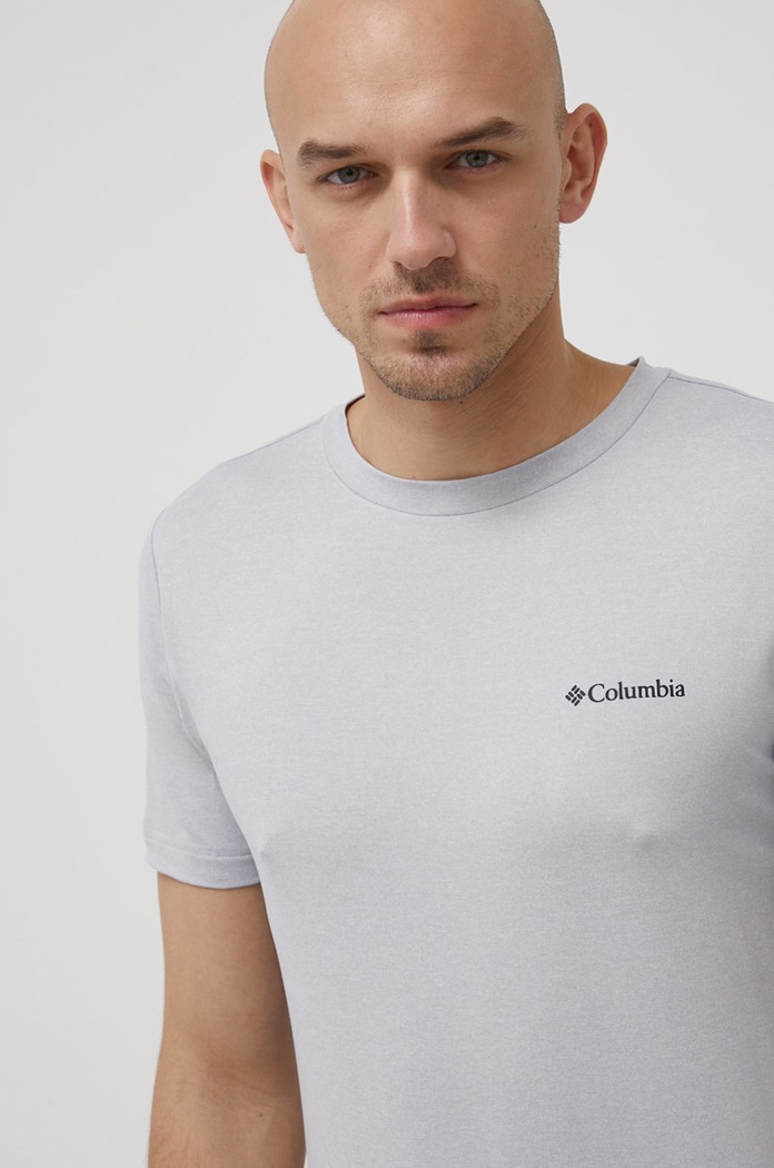 T-shirt sportowy Tech Trail Graphic Columbia szary 1930802