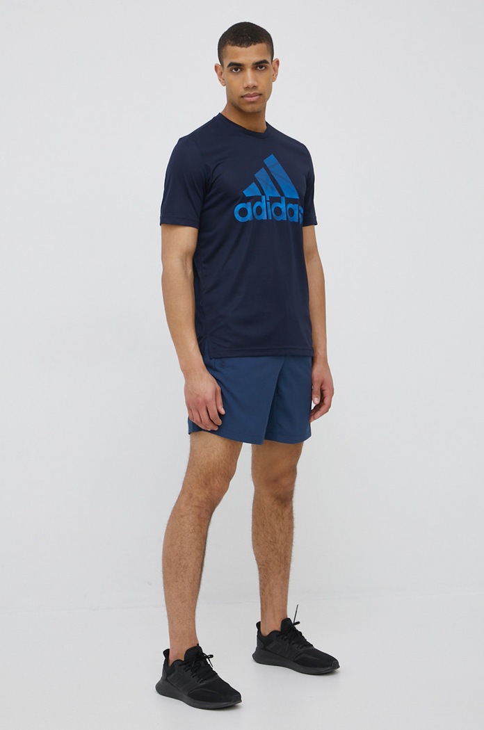 adidas t-shirt treningowy Seasonals Sport HD4333 HD4333 granatowy SS22