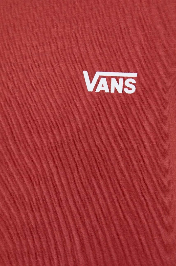 Bavlněné tričko Vans VN0A3CZDYUK1 červená