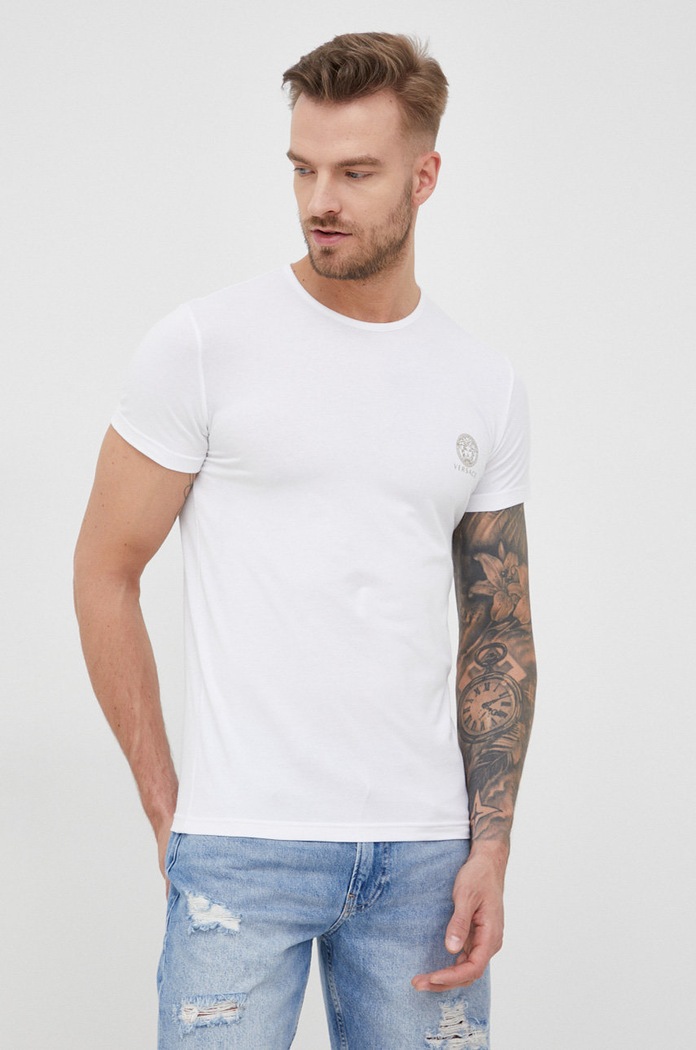 Tričko Versace slim bílá AU10193