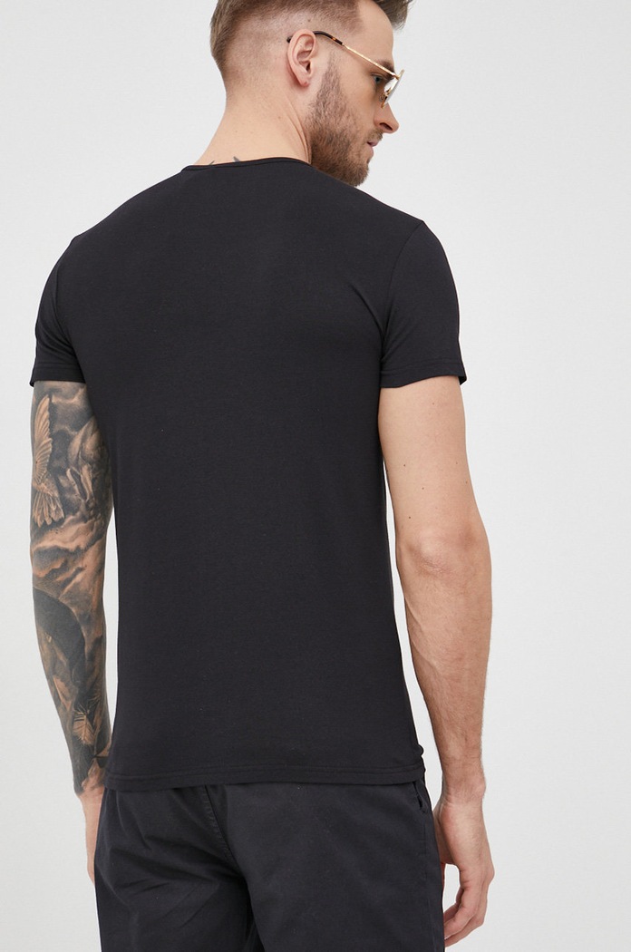 Odzież Versace T-shirt AUU01005 czarny