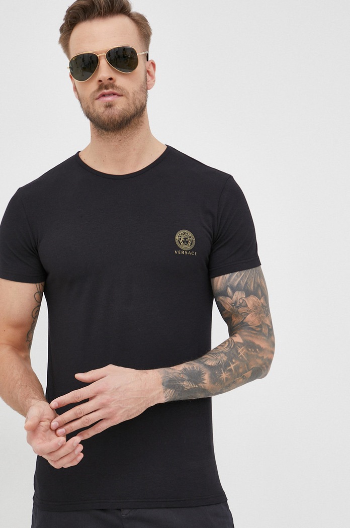 T-shirt Versace AUU01005 czarny