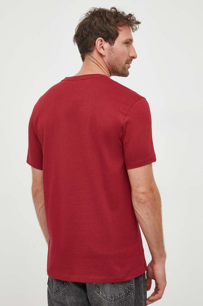 BOSS Orange t-shirt bawełniany 50472584 bordowy AA00