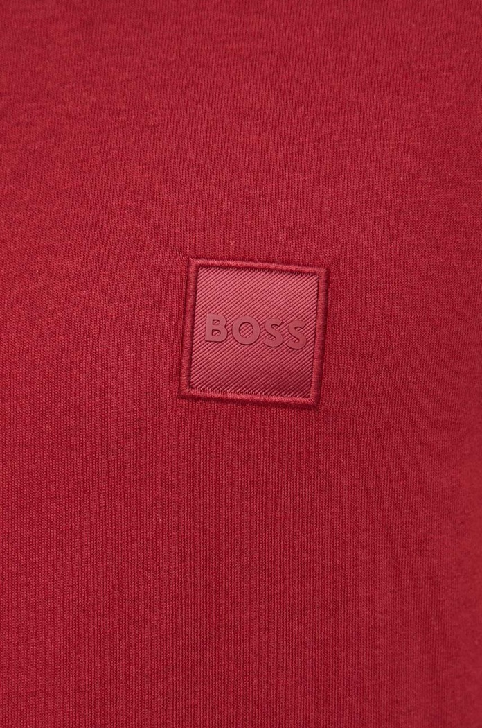 BOSS Orange t-shirt bawełniany bordowy 50472584