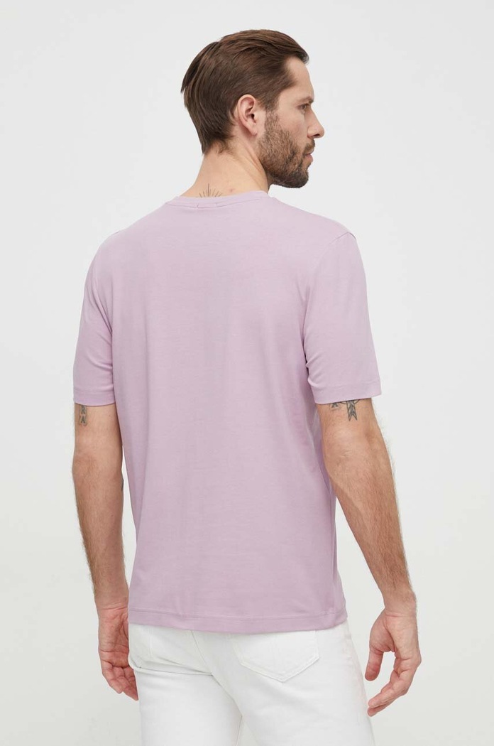 BOSS Orange t-shirt ανδρικό με βαμβάκι TChup 50473278 μωβ AA00