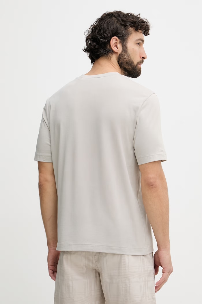 Îmbrăcăminte BOSS Orange tricou bărbătesc cu bumbac TChup 50473278 bej