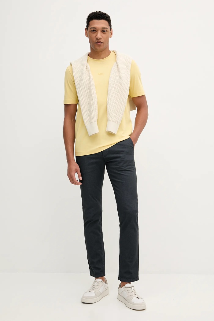 BOSS Orange tricou bărbați din bumbac TChup 50473278 galben AA00