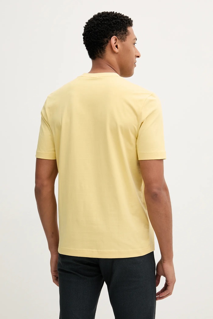 Îmbrăcăminte BOSS Orange tricou bărbați din bumbac TChup 50473278 galben