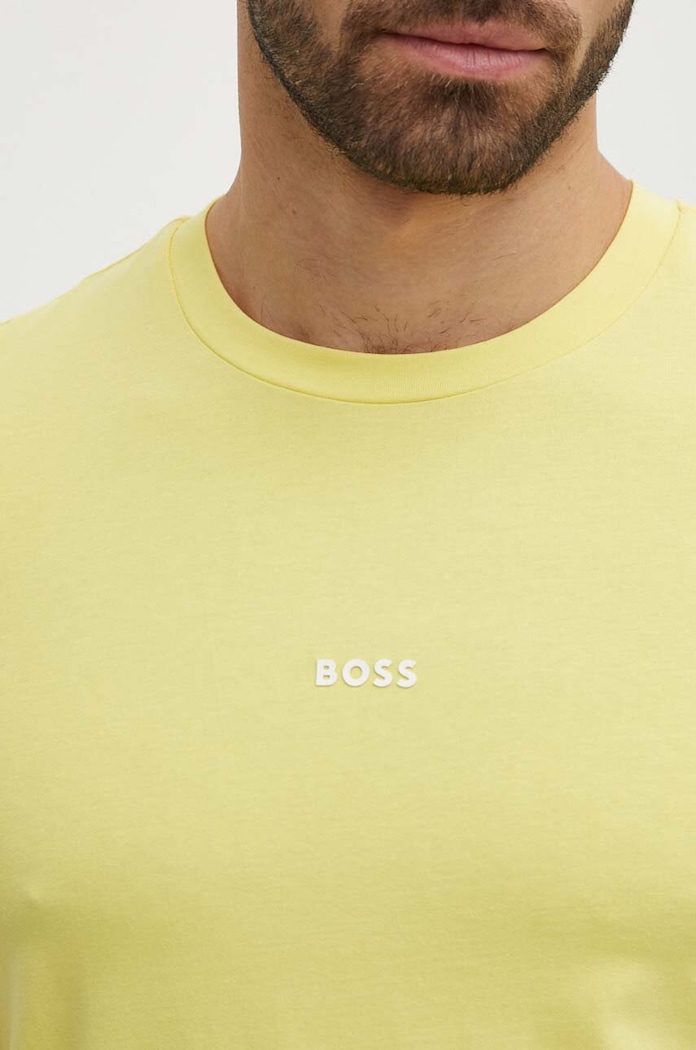 BOSS Orange t-shirt Ανδρικό με βαμβάκι TChup κίτρινο 50473278