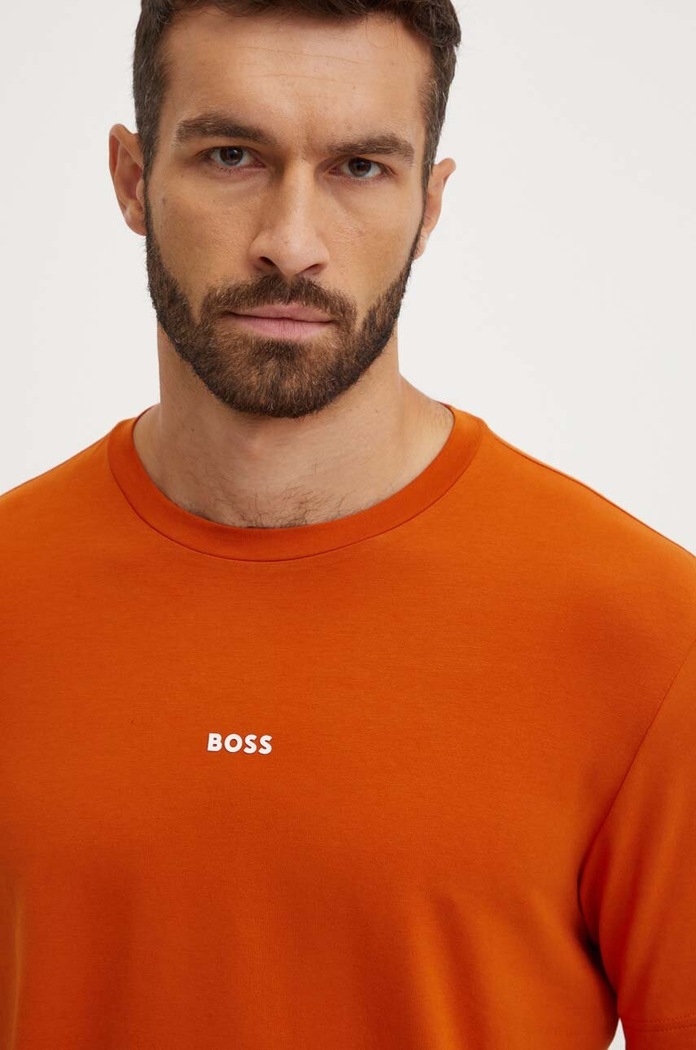 Odzież BOSS Orange T-shirt męski z bawełną TChup 50473278 pomarańczowy