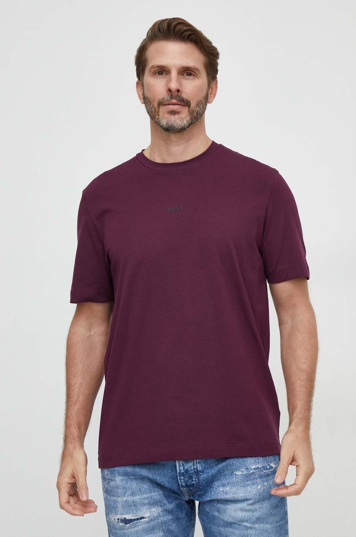 BOSS Orange t-shirt ανδρικό με βαμβάκι TChup 50473278 μωβ AA00