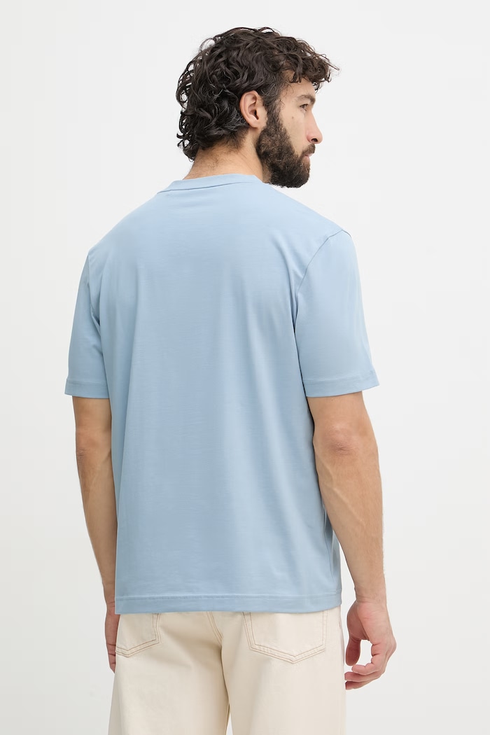 Odzież BOSS Orange T-shirt męski z bawełną TChup 50473278 niebieski