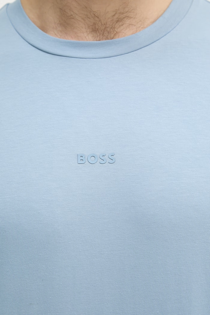 BOSS Orange T-shirt męski z bawełną TChup 50473278 niebieski