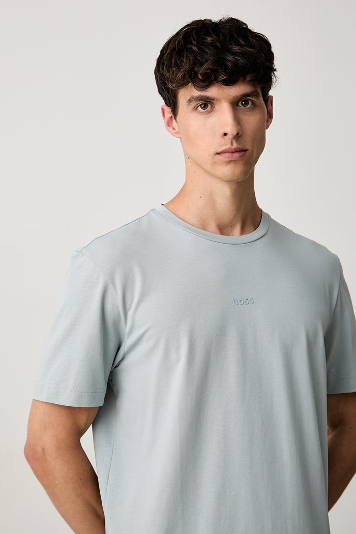 BOSS Orange T-shirt męski z bawełną TChup niebieski 50473278