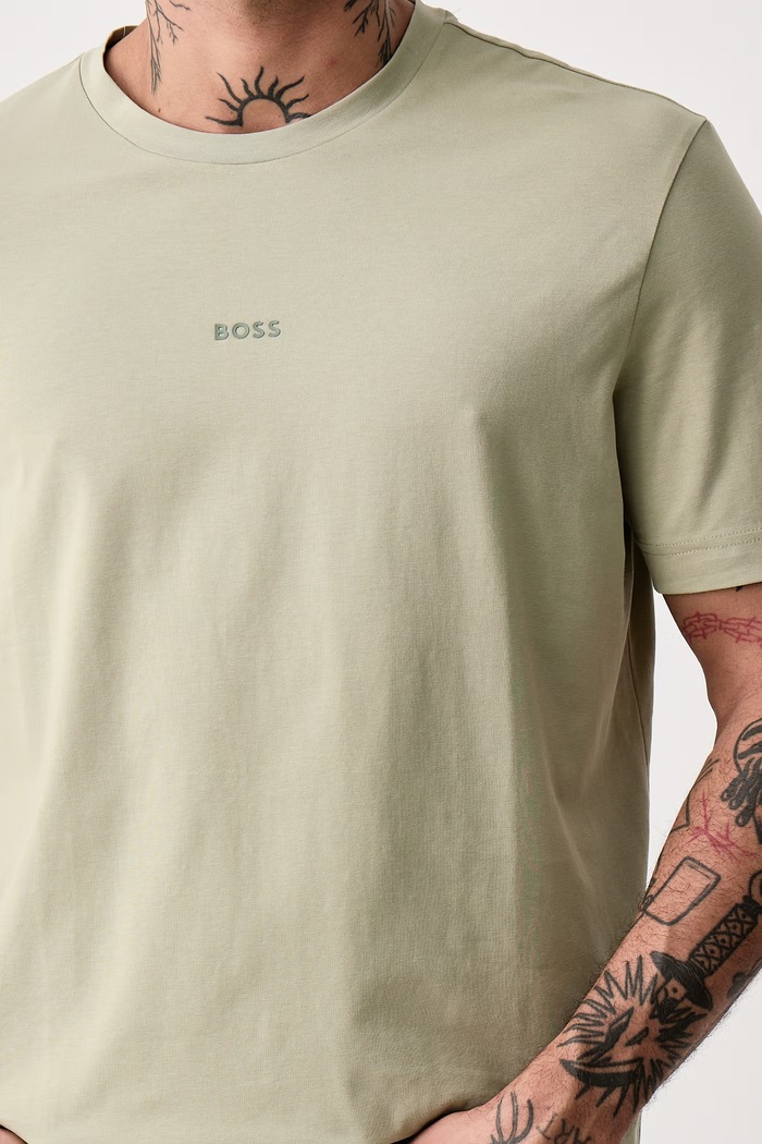 T-shirt męski z bawełną TChup BOSS Orange 50473278 zielony