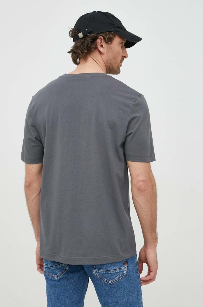 Odzież BOSS Orange T-shirt męski z bawełny TChup 50473278 szary