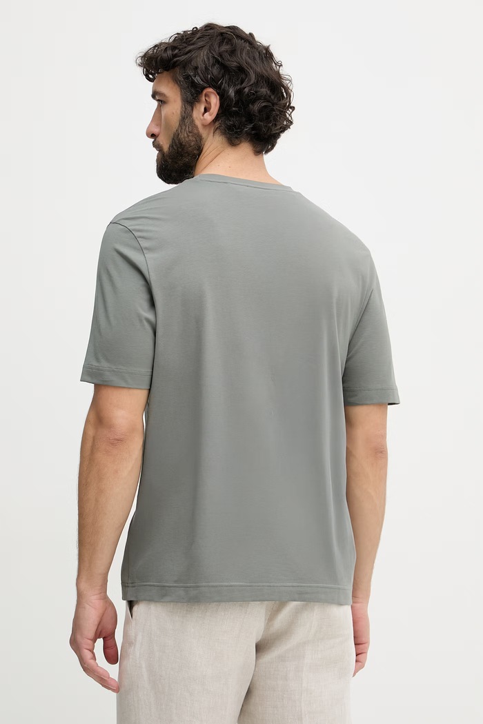 Îmbrăcăminte BOSS Orange tricou bărbătesc cu bumbac TChup 50473278 verde