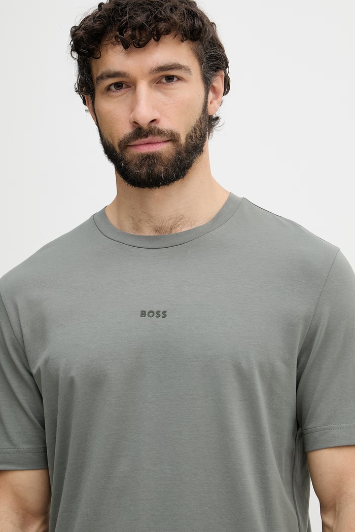 BOSS Orange tricou bărbătesc cu bumbac TChup verde 50473278