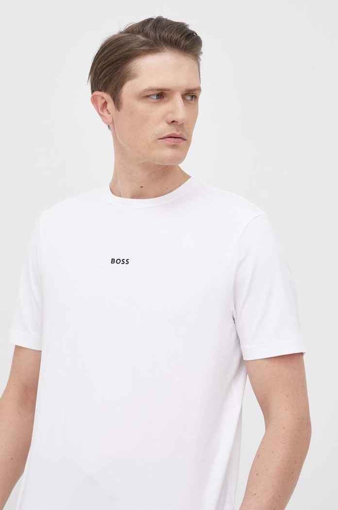 BOSS Orange t-shirt ανδρικό με βαμβάκι TChup με ελαστάν λευκό 50473278