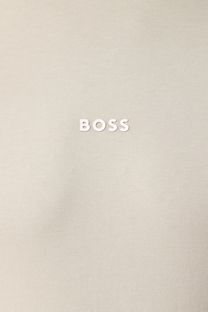 Лонгслив для мужчин из хлопка с эластаном TChark BOSS Orange бежевый 50473286