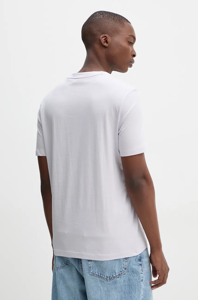 Ρούχα HUGO T-shirt ανδρικό βαμβακερό Dero222 50466158 μωβ