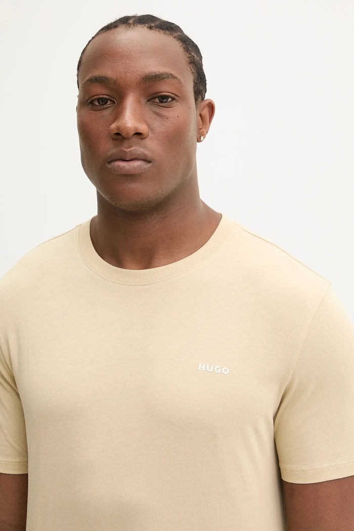HUGO tricou bărbați din bumbac Dero222 50466158 bej SS26