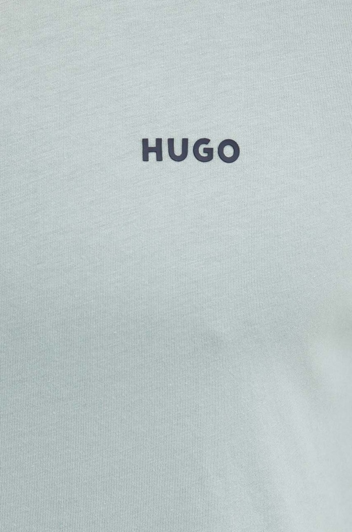 HUGO T-shirt męski bawełniany Dero222 szary 50466158