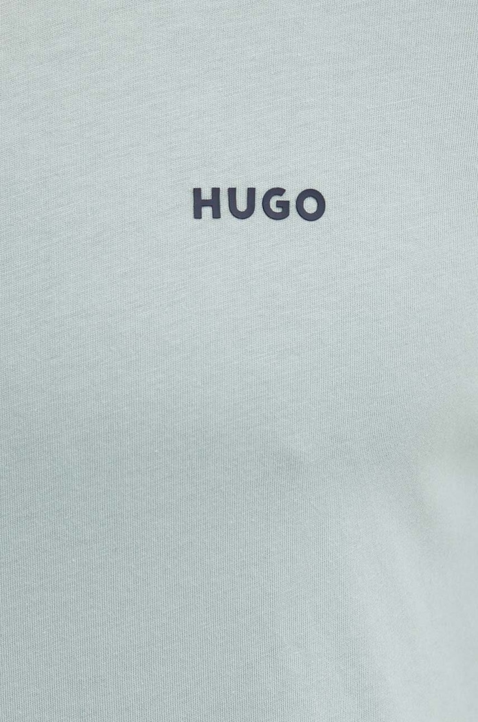 HUGO T-shirt męski bawełniany Dero222 szary 50466158