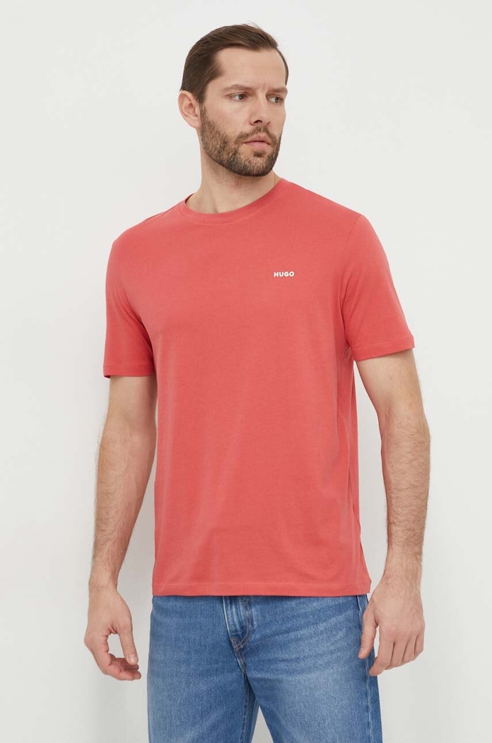 HUGO tricou bărbătesc din bumbac Dero222 uni rosu 50466158