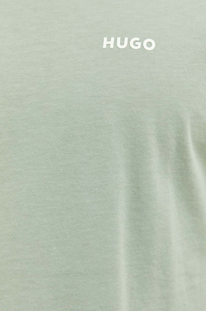 HUGO T-shirt męski bawełniany Dero222 50466158 zielony