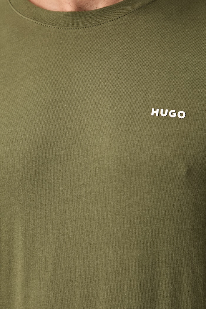 HUGO футболка для мужчин из хлопка Dero222 50466158 зелёный