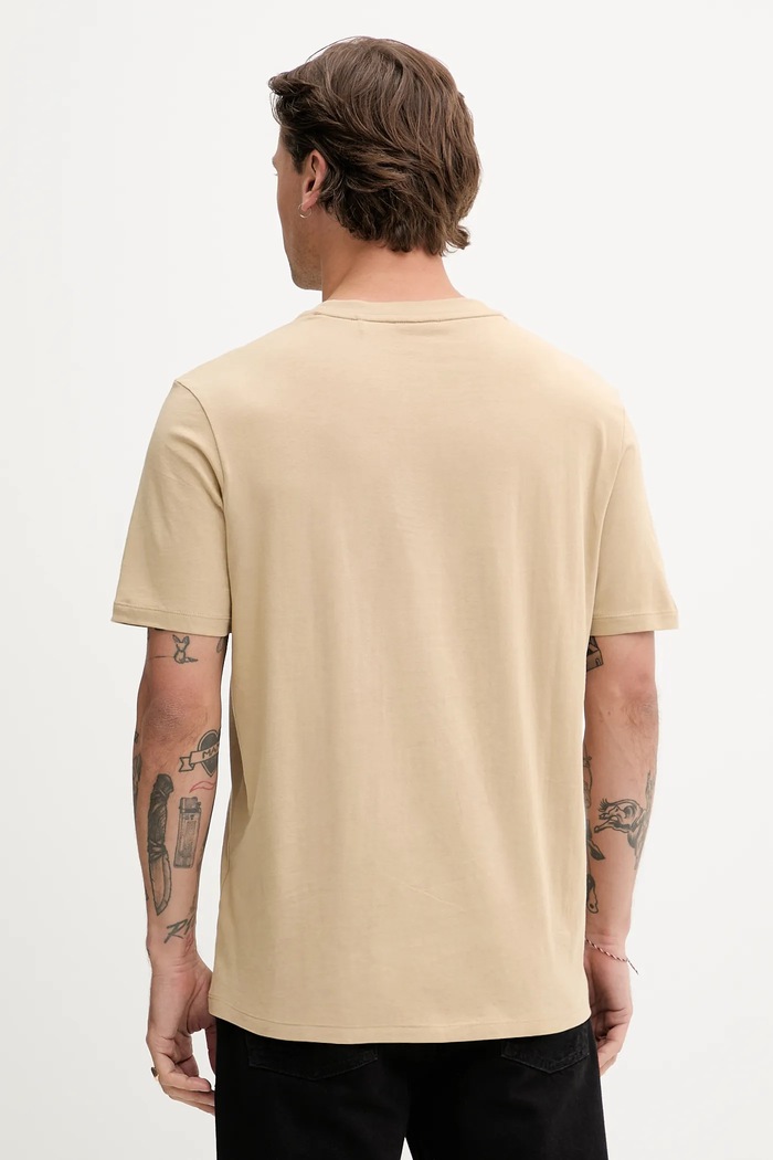 Îmbrăcăminte HUGO tricou bărbătesc de bumbac Dero222 50466158 bej