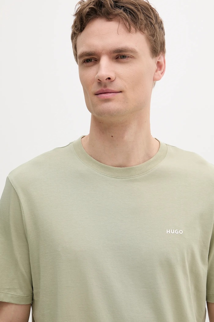 Îmbrăcăminte HUGO tricou bărbătesc din bumbac Dero222 50466158 verde