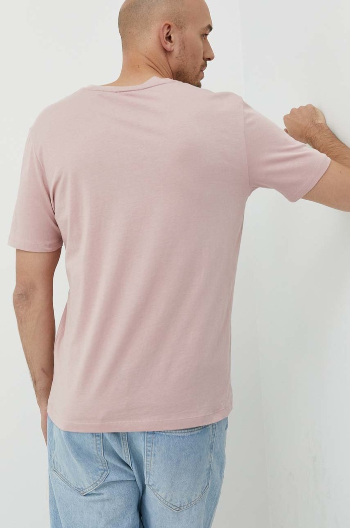 Odzież HUGO T-shirt męski bawełniany Dero222 50466158 różowy