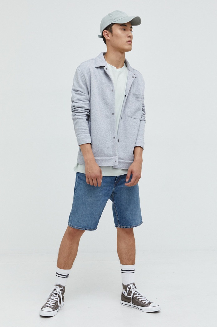 HUGO T-shirt męski bawełniany Dero222 50466158 zielony SS26