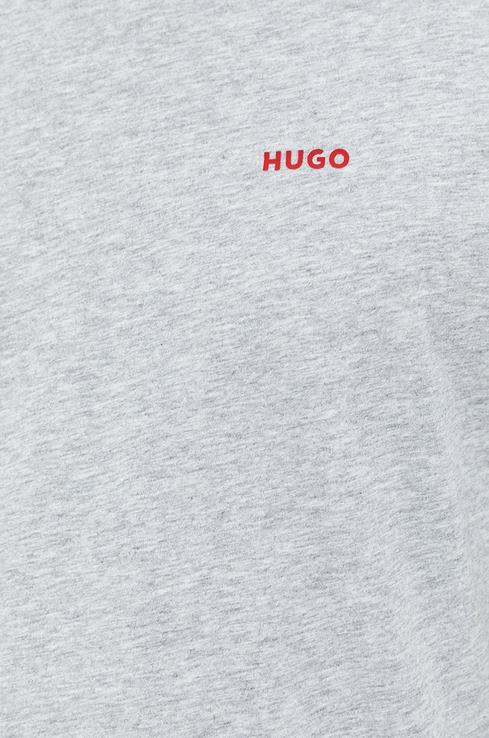 HUGO T-shirt męski bawełniany Dero222 50466158 szary