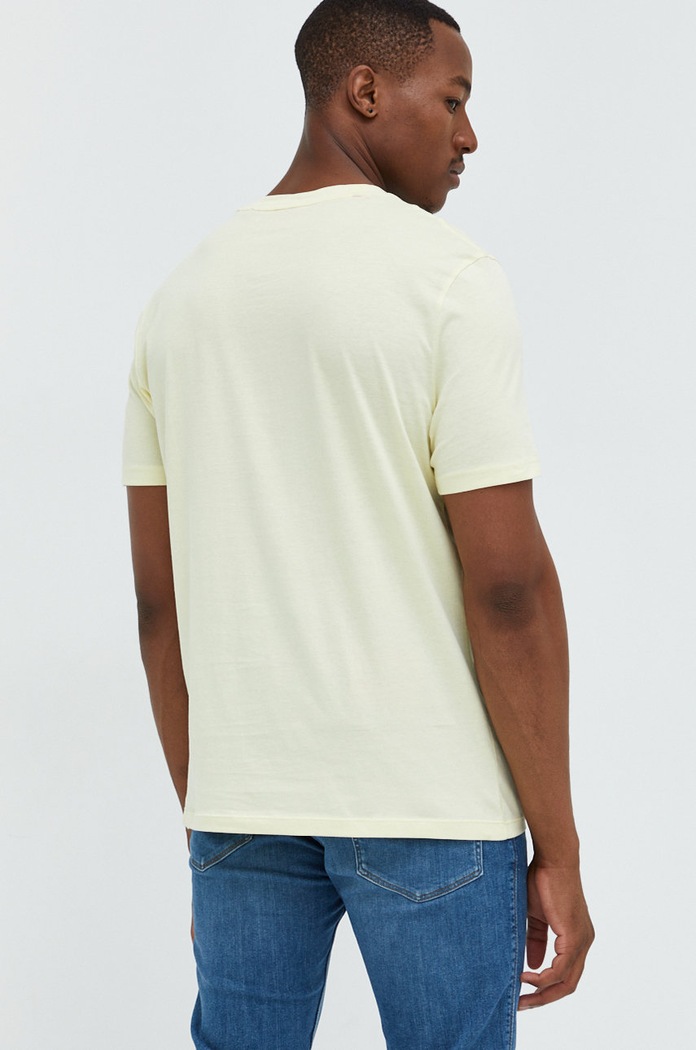 Odzież HUGO T-shirt męski bawełniany Dero222 50466158 beżowy