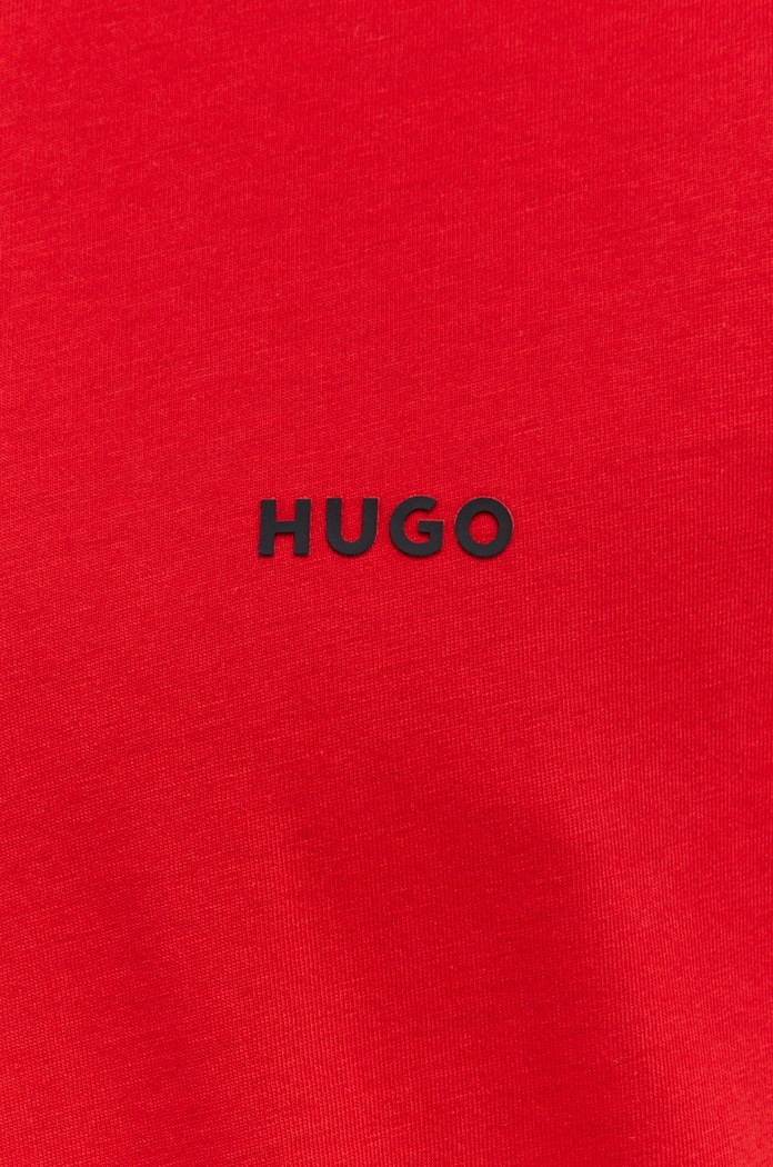 HUGO T-shirt męski bawełniany Dero222 50466158 czerwony