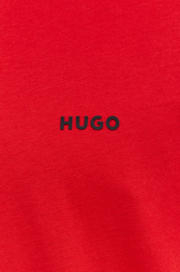 HUGO T-shirt męski bawełniany Dero222 50466158 czerwony