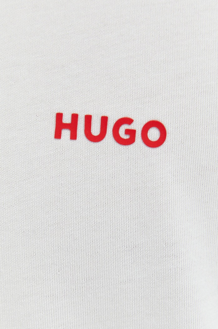 HUGO T-shirt męski bawełniany Dero222 50466158 beżowy