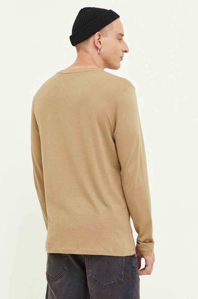 Odzież HUGO Longsleeve bawełniany 50466159 beżowy