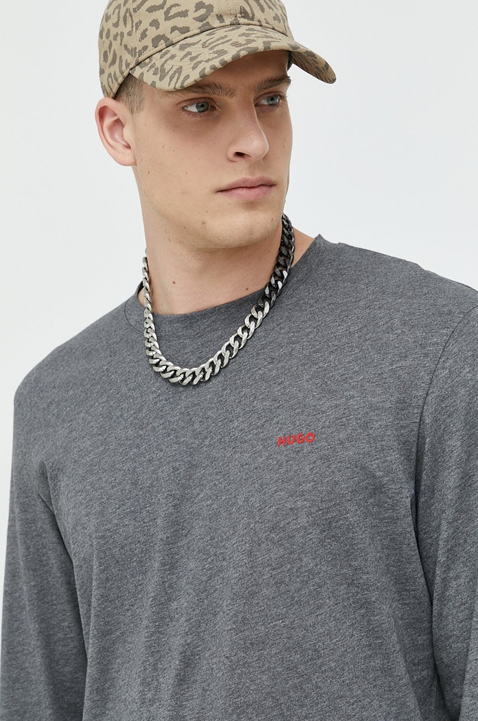 HUGO longsleeve szary 50466159
