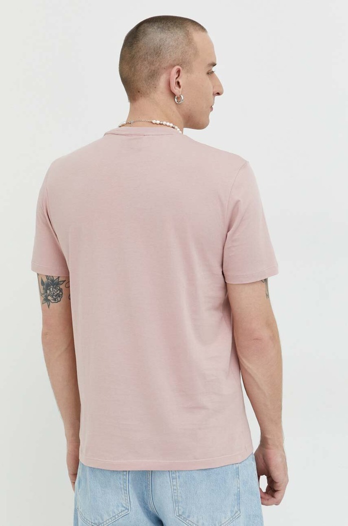 Odzież HUGO T-shirt męski bawełniany Dulivio 50467556 różowy